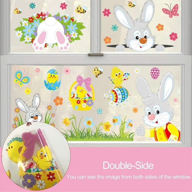 Heiheiup Cartoon Children Window Wall Sticker Sticker Chick Sticker Easter  Bunny Wall Sticker Valentine Stickers Bulk 