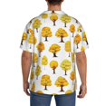 thumbnail image 7 of Goofa Qutumn Tree Printed Men's Casual Short-sleeved Shirt,Lightweight Breathable Button-down,Summer Casual men's top,Versatile Fashion shirt-Small, 7 of 7