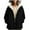 Black, variant on Plus Size Winter Coat For Heavyweight Hooded Outwear Warm Fleece Lined Jacket Long Casual Windproof Cold Weather Fashion TrenchBlackL