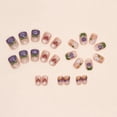 thumbnail image 4 of Uñas postizas cuadradas cortas con flores, lindas uñas adhesivas acrílicas de primavera, uñas artificiales brillantes para mujeres y niñas, decoraciones de manicura, 24 piezas, 4 of 4