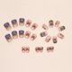 thumbnail image 4 of Uñas postizas cuadradas cortas con flores, lindas uñas adhesivas acrílicas de primavera, uñas artificiales brillantes para mujeres y niñas, decoraciones de manicura, 24 piezas, 4 of 4