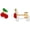 Cherry one leaf, variant on Fruit Stud Earrings for Women Dainty Tiny Fruit Stud Earrings Avocado Earrings Cute, Style Z3031