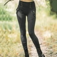 thumbnail image 2 of Pantalones de Mujer, Mallas, Pantalones Vaqueros Occidentales Ultrasuaves, Mallas Gruesas de Otoño, Pantalones Térmicos de Una Pieza Con Botones de Cintura Alta, Vintage Erógeno Odeerbi ODB-4, 2 of 9
