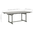 thumbnail image 4 of vidaXL Garden Dining Table (150-200)x100x75 cm Solid Acacia Wood, 4 of 5