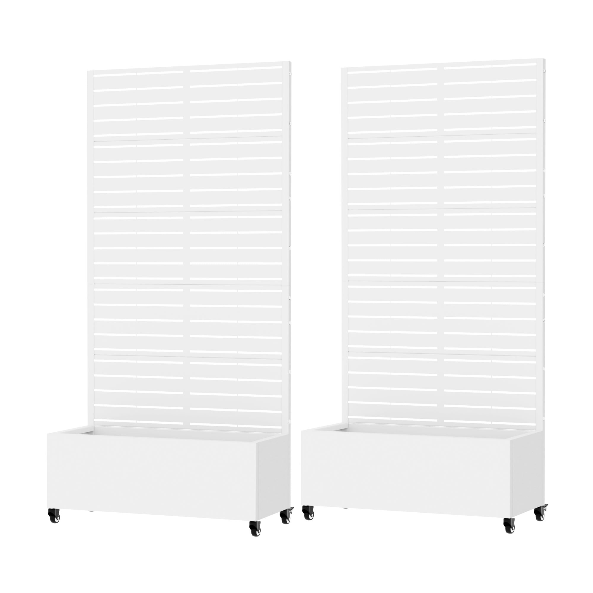 MAYEERTY 72*35in Outdoor Metal Planter Box, Wind Resistant Outdoor Planter, Raised Garden Planter for Patio, Balcony, Backyard