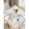 thumbnail image 5 of Ombre Brown Blue Placemats Set of 8, Summer Coastal Ocean Sea Beach Wave Placemats for Dining Table, Place Mats for Kitchen Tabletop, Waterproof Wipeable Dining Table Mats Set, 5 of 9