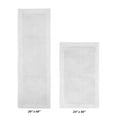 thumbnail image 2 of Better Trends 2 Piece Premium Bathroom Rug Set 100% Cotton Soft Tufted Reversible Bath Rug Water absorbent Bath Mat for Bathroom Shower and Tub Use, Edge Collection White (24" x 40" | 20" x 60"), 2 of 4