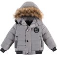 thumbnail image 3 of Lartaread Chaqueta con capucha cálida de invierno para niños, abrigo de nieve informal para exteriores a prueba de viento, 3 of 5