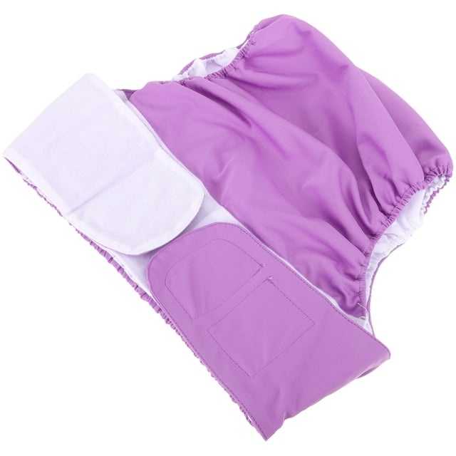 WEUVEB Couche Lavable pour Personnes Âgées Absorbante Violet Polyester Extensible pour Usage Domestique 1Pcs