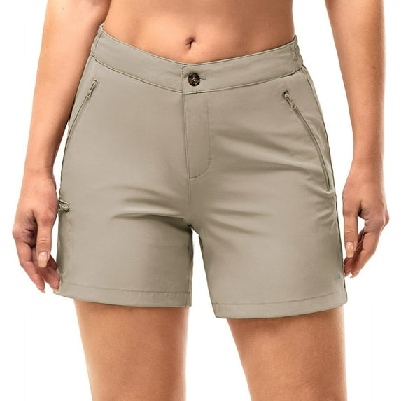33,000ft Women's Hiking Shorts Quick Dry Cargo Shorts for Golf Camping Travel Taupe 8
