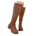 thumbnail image 3 of Heel Western Knee High Boots Tall Riding Footwear for Ladies With On Design And Solid Pattern, 3 of 9