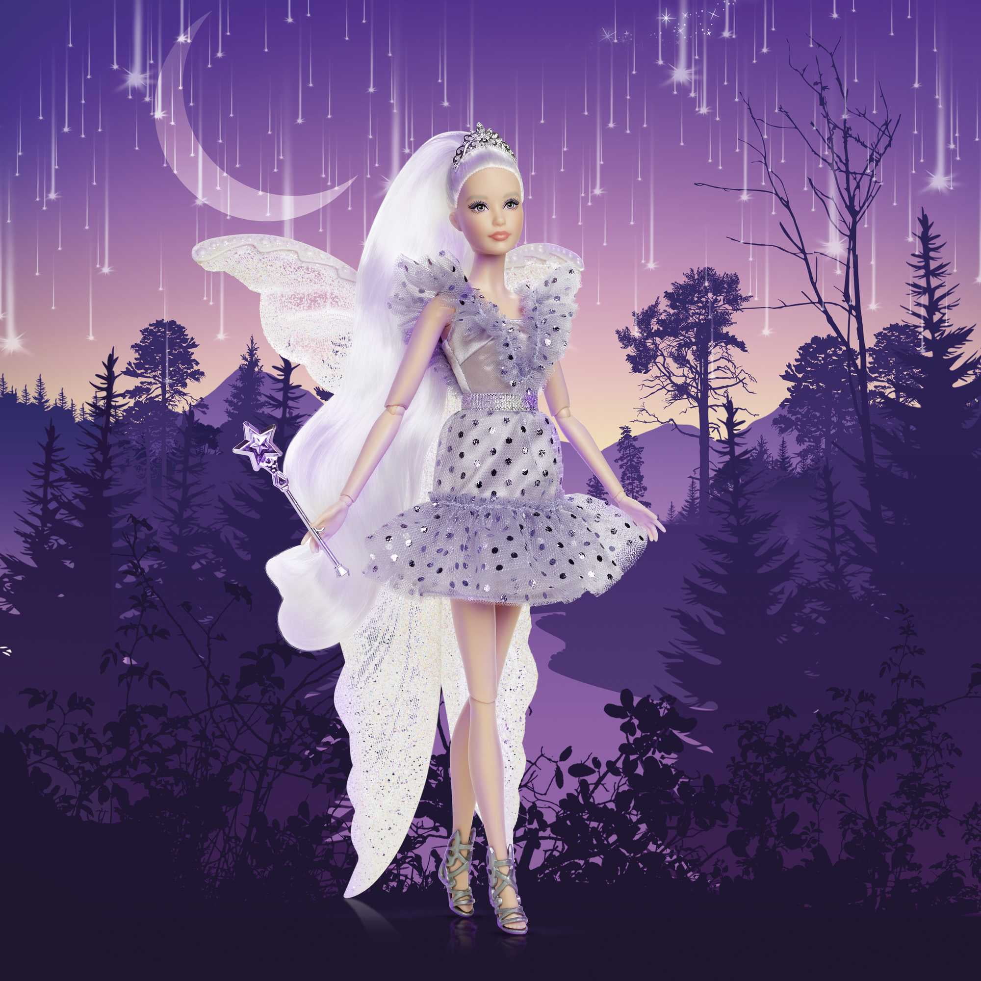 Barbie Signature Collectible Tooth Fairy Doll with Shimmery Fairy Wings, Wand & Tiara