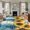 Multi, variant on 5'x8' Area Rugs, Sunflower Indoor Outdoor Area Rug for Living Room Bedroom, Blue Bottle Yellow Floral Country Woodgrain Washable Bathroom Rugs Kitchen Floor Carpet Mats Home Decor Aesthetic