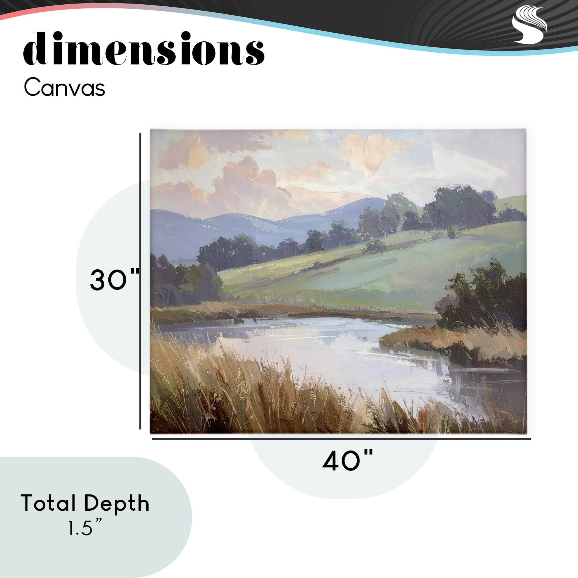Stupell Industries Subtle Distant Mountains Canvas Wall Art, design by Alonza Saunders