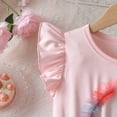 thumbnail image 4 of Robe Fille à Volants Sans Manches Robe en Tulle pour Filles Robes d'Été pour Filles Robe d'Anniversaire Tenue Bébé Fillette 3-4 Ans, 4 of 5
