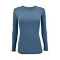 thumbnail image 2 of Natural Uniforms Under Scrub Tee Crew Neck Long Sleeve T-Shirt Underscrub Tee (Stellar Blue, 3X-Large), 2 of 6
