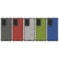 thumbnail image 5 of Funda protectora de PC y TPU a prueba de golpes con diseño de panal para Samsung Galaxy S21 Ultra 5g (blanca), 5 of 5