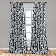 thumbnail image 2 of Abstract Modern Art Window Curtains, Contemporary Geometric Lines with Silhouettes Boho Print, Lightweight Decor 2-Panel Set with Rod Pocket, Pair of - 28"x95", Charcoal Grey Pale Grey, by Ambesonne, 2 of 3