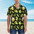 thumbnail image 2 of Susaid Avocado Toast Print Short Sleeve Shirts Button Down Casual Shirts Summer Beach Aloha Button Down Short Sleeve for Men ,X-Large, 2 of 7