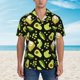 thumbnail image 2 of Balery Avocado Toast Camisas hawaianas de manga corta para hombre, camisas playeras de corte holgado, camisas de vacaciones con botones,XX-Large, 2 of 7