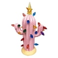 thumbnail image 1 of Árbol de Navidad de cactus, cactus de Navidad de resina creativa con luces, adorno de mesa de cactus de Navidad nostálgico vintage, 1 of 5