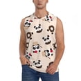 thumbnail image 1 of Fotbe Panda Ice Creams Donuts Men's Camiseta sin Mangas Estampada para Hombres, Playera Casual para Gimnasio, Entrenamiento, Playa-3X-Large, 1 of 7