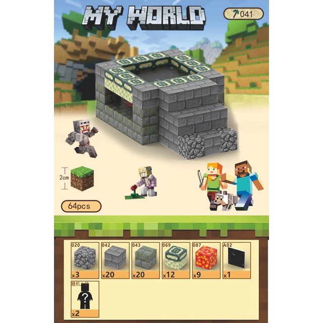 Minecraft Boîte Magnétique Adolescent Jeu Assemblé Bloc de Construction Jouet-KEEW