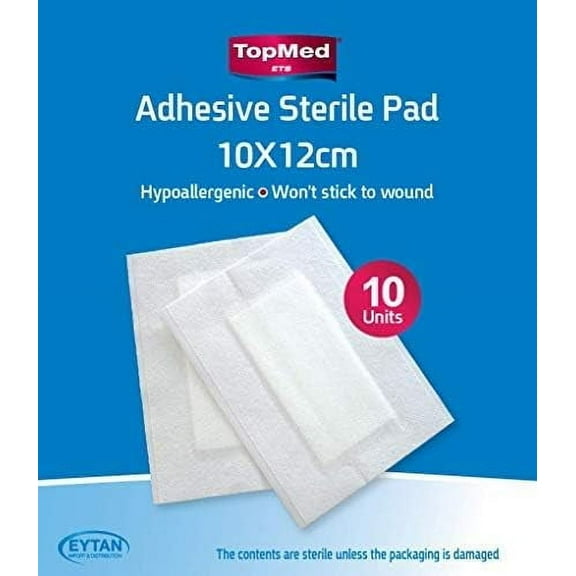 Sterile Adhesive pad 10 Count (10 X12 CM 3.9 X 4.7 Inch)