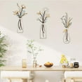 thumbnail image 5 of NIUBIER 3Pcs 13.7 X 6IN Metal Flowers Wall Art,Rustic Farmhouse Decor Minimalist Vase Wall Decors Housewarming Gifts Hanging for Indoor Kitchen Bathroom Bedroom Living Room, 5 of 6