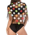 thumbnail image 6 of Multifunctional Crochet Beach Scarf For Women Triangular Swimsuit Coverup Wrap Hollowed Knit Flower Beach Coverup, 6 of 11