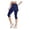 Navy #1, variant on Womens UPF 50+ Yoga Skirted Capri Leggings Golf Tennis Pants with Skirt for Running Workout Active Black 2XL