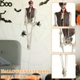 thumbnail image 4 of Life Size Full Body Skeleton, Pirate Themed Posable Halloween Skeleton Prop, 1 Count Realistic Human Bones Decor, For Haunted House Yard Lawn Indoor Outdoor Halloween Party Decoration, 4 of 5