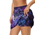 thumbnail image 5 of Uorisango Butterfly Wolf Women's Active Performance Skort Size XS Soft Inner Shorts Women's Mini Tennis Skirt with Pockets Fashionable Versatile Outing Wear for Workout Sports, 5 of 7