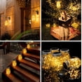 thumbnail image 5 of Lámpara solar Luces de botella solares Luces de albañil Luces de jardín al aire libre Luces colgantes de botellas Luces de tarro de vidrio Luces de pared Luces de calle LED 20 cuentas de lámpara Luz cálida ER, 5 of 5
