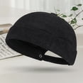 thumbnail image 4 of Jiibva Corduroy Hat Docker Cap for Men Women, Brimless Hats Worker Sailor Cap Beanie Retro Beanie Rolled Cuff Skullcaps with Adjustable, 4 of 7