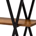 thumbnail image 5 of Baxton Studio Walnut Brown Finished Wood and Black Finished Metal Console Table, 5 of 10