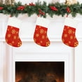 thumbnail image 2 of 24 Pack Christmas Stockings Bulk,Traditional Red and White Christmas Stockings for Fireplace Decoration White Cuff with Gold Snow Christmas Stockings for Christmas Holiday Decorations, 2 of 7