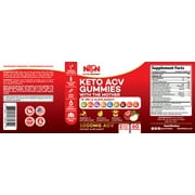 Nutri Nation Keto ACV Gummies with BHB Salts 1000mg, 5 Bottles (300 Count)