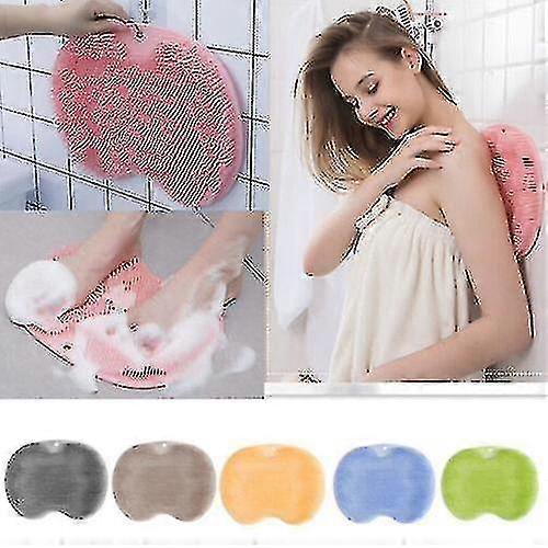 Silicone Shower Foot Scrubber Back Brush Massager Clean Bathroom Non Slip Bath, Back Scrubber