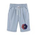 thumbnail image 1 of Pantalones Cortos Casuales para Mujer Día de la Independencia Impreso Elástico de la Cintura, Pantalones Cortos de Verano para Mujeres, 1 of 4