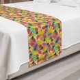 thumbnail image 2 of Exotic Bed Runner, Assortment of Tropical Fruits Print Colorful and Delicious Items of Paradise, Decorative Accent Bedding Scarf for Hotels Homes and Guestrooms, King, Multicolor, by Ambesonne, 2 of 2