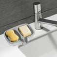 thumbnail image 2 of hulanddfd Soap Dishes Holders, 7.08"x5.7"x1.18" Detachable Draining Soap Box Shower Organizer Tray for Kitchen Sink Bathroom Gray, 2 of 6