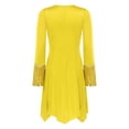 thumbnail image 4 of DPOIS Women Liturgical Praise Dance Dress Worship Praise Tunic Church Praisewear Yellow XXL, 4 of 7