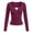*Wine, variant on ClodeEU Women's Henley Long Sleeve Ribbed Fitted Top, Half Button V Neck Basic Casual Layering T Shirts ,Women's Plus L