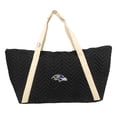 thumbnail image 1 of Littlearth Unisex-Adult NFL Baltimore Ravens Chev-Stitch Weekender Duffle Bag, Team Color, 14" x 28" x 9", 1 of 3