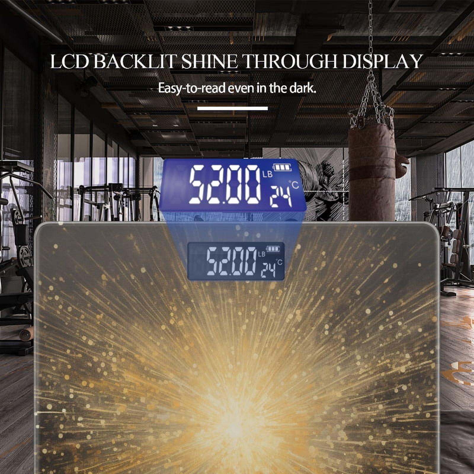 High Precision Body Weight Scale Smart Bathroom Scales with Large LCD Display(400lbs),Decorative for Bedroom-Painting Depicting Explosion Of Light