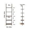 thumbnail image 2 of KFFKFF 5-Tier Ladder Shelf, 17.3x11.8in, Wall-Mounted Open Shelf with Metal Frame, Storage Rack for Kitchen, Bedroom, Bathroom, Living Room, Black, 2 of 9
