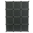 thumbnail image 6 of 12-Cube Storage Shelves with Doors, Modular Book Shelf Organizer Units, Plastic Clothing Storage Containers, Closet Cube Storage&Organizatier Containers, for Bedroom/Living Room/Office, A1773, 6 of 8