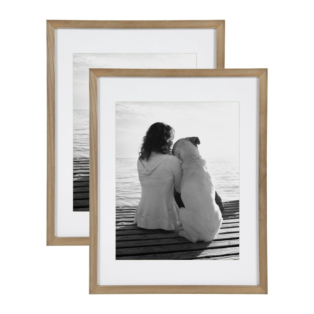 DesignOvation Gallery Wood Photo Frame Set for Customizable Wall