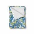 thumbnail image 2 of Camouflage Soft Flannel Fleece Blanket, Hawaiian Pattern Exotic Tropical Hibiscus Flowers Foliage Abstract Nature, Cozy Plush for Indoor and Outdoor Use, 60" x 80", Blue Yellow Pink, by Ambesonne, 2 of 6